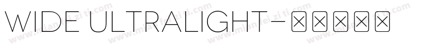 Wide UltraLight字体转换